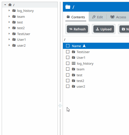 How to resize the Folder Tree and Content Window